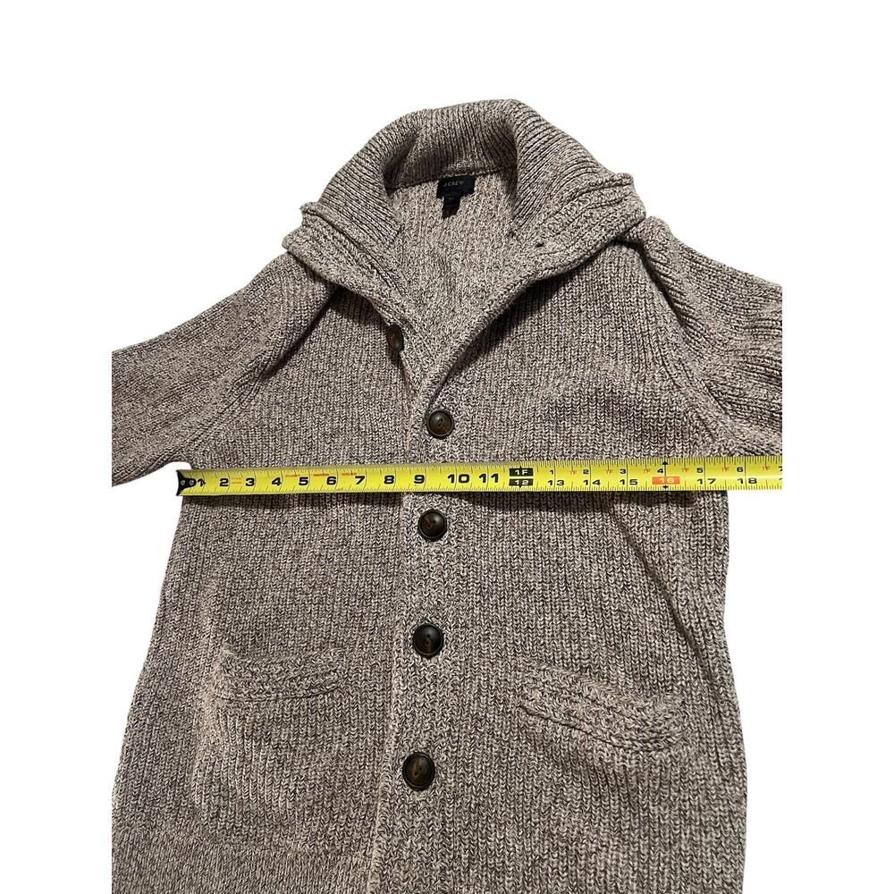 J CREW Men's Shawl Brown Cardigan Marl Sweater Size Medium - Picture 8 of 10